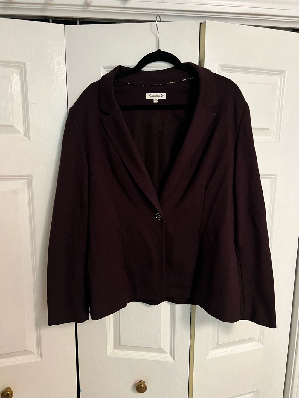 Nannette Plum Single-Button Women's Blazer
